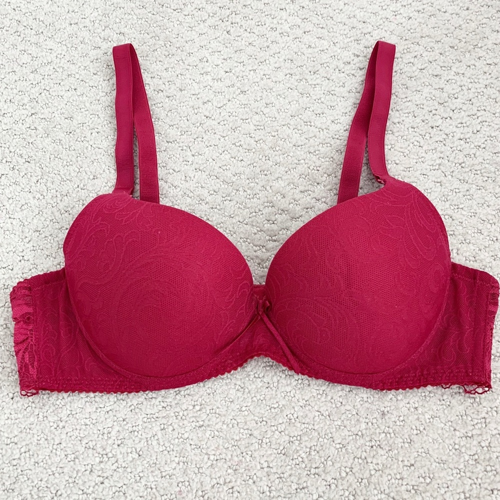 Sexy Lace Burgundy push-up Bra